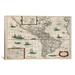 Fleur De Lis Living Antique Map 'Map of the Americas (Hondius, Henricus 1631)' Graphic Art on Canvas Canvas | 12 H x 18 W x 1.5 D in | Wayfair