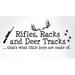 Innovative Stencils Rifles Racks & Deer Tracks Boys Hunting Wall Decal Vinyl in Black | 12 H x 28 W in | Wayfair 1279 Black