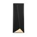 Wade Logan® Caeli 1 - Light LED Dimmable Wall Sconce Ceramic in Black | 16.25 H x 6.25 W x 4 D in | Wayfair B11E44825B064C0BA9D1DD2650E88796
