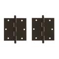 idh by St. Simons Solid Brass Mortise Hinge in Brown | 2.5 H x 2.5 W x 0.093 D in | Wayfair 82525-10B