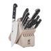 ZWILLING J.A. Henckels Zwilling Pro 10-piece Knife Block Set - Black High Carbon Stainless Steel in White | Wayfair 38449-510