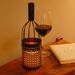 LumaBase Metal Wine Bottle w/ Battery Operated Candle Metal in Black | 12 H x 3.75 W x 3.75 D in | Wayfair 91801