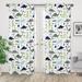 Sweet Jojo Designs Mod Dinosaur Wildlife Semi-Opaque Rod Pocket Curtain Panels Polyester/Microfiber | 84 H in | Wayfair Panel-ModDino-BU-GR-PRT