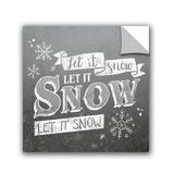 ArtWall Laura Marshall Let It Snow Wall Decal Canvas/Fabric in White | 36 H x 36 W in | Wayfair 2mar051a3636p