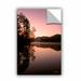 ArtWall Mirror Lake, Lake Placid by Linda Parker Photographic Print Removable Wall Decal Canvas/Fabric in White | 36 H x 24 W in | Wayfair