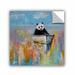 ArtWall Panda by Michael Creese Removable Wall Decal Vinyl in Blue/Yellow | 18 H x 18 W in | Wayfair 0cre036a1818p