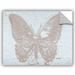 House of Hampton® Alaaddin Lacey Butterfly 1 Removable Wall Decal Vinyl in White | 36 H x 48 W in | Wayfair 0par127a3648p