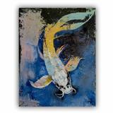 ArtWall Dragon Koi by Michael Creese Removable Wall Decal Canvas/Fabric in Blue | 18 H x 14 W in | Wayfair 0cre010a1418p