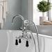 Kingston Brass Duchess Triple Handle Wall Mounted Clawfoot Tub Faucet w/ Diverter & Handshower in Gray | 12.9 H in | Wayfair AE8T1PKL