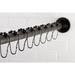 Kingston Brass Edenscape Adjustable Straight Fixed Shower Curtain Rod & Hook Set Stainless Steel/Brass/Metal in Brown | 2.63 H x 72 W in | Wayfair