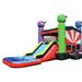 JumpOrange kids Ninja Commercial Grade Bounce House Water Slide w/ Splash Pool for (with Blower) in Blue/Green/Red | Wayfair JOH-NIN25