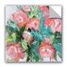 ArtWall Emma Bell Garden Peonies Removable Wall Decal Vinyl in Blue/Green/Pink | 24 H x 24 W in | Wayfair 0bel025a2424p