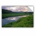 ArtWall Hanalei River Reflections by Kathy Yates Photographic Print Removable Wall Decal Metal in Gray/Green | 32 H x 48 W in | Wayfair