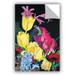 Latitude Run® Milperra Yellow Tulips Removable Wall Decal Canvas/Fabric in Black/Pink/Yellow | 24 H x 16 W in | Wayfair LATR1295 31568615