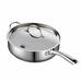 Cooks Standard Classic 5 QT 11 inch Stainless Steel Saute Pan Frying Pan Skillet w/ Lid Stainless Steel in Gray | 4.75 H x 21 D in | Wayfair 02523