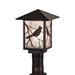 Loon Peak® Yeomans Song Bird 1-Light 13.5" Post Light Brass/Metal | 13.5 H x 13.25 W x 13.25 D in | Wayfair 352B82E71E93455AB28855BF52089379