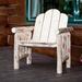 Loon Peak® Tustin Deck Patio Chair Wood in Brown/White | 37 H x 30 W x 30 D in | Wayfair LNPK7557 39269599