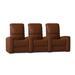Latitude Run® Blaze XL900 Home Theater Sofa (Row of 3) in Brown | 44 H x 96 W x 40 D in | Wayfair LDER5906 45373053