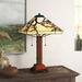 Loon Peak® Carlotta Tiffany 23.5" Table Lamp Metal in Brown | 23.5 H x 14 W x 14 D in | Wayfair LOPK7270 43326091