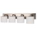 Latitude Run® Newsom 4-Light Vanity Light in Gray/White | 8 H x 32 W x 6 D in | Wayfair LTDR8145 41176640