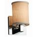 Latitude Run® Geoffroy 1 - Light Wall Sconce Metal/Fabric in White/Brown | 7.75 H x 4.75 W x 5.25 D in | Wayfair LTTN2615 44235216