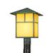 Loon Peak® Wydra 1-Light 15.75" Post Light Metal in Brown | 17 H x 15.75 W x 12 D in | Wayfair 08F8BBDAC7D64994AB1E0630AE3E688B