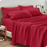 Bare Home Sheet Set w/ Bonus Pillowcase Set Microfiber/Polyester in Red | Twin XL | Wayfair 643665955249