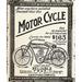 Marmont Hill Motor Cycle w/ Magneto Vintage Advertisement on Wrapped Canvas in Black | 29 H x 24 W x 1.5 D in | Wayfair MH-SEPTRAV-09-C-29