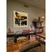 Marmont Hill 'Touch Of Modern Iii' by Irena Orlov Painting Print on Wrapped Canvas in Black/Green/Yellow | 24 H x 24 W x 1.5 D in | Wayfair