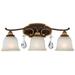 Metropolitan by Minka Chateau Nobles 3-Light Dimmable Vanity Light, Crystal in Brown/White/Yellow | 9.5 H x 23.75 W x 7.75 D in | Wayfair N1463-652