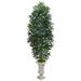 Bay Isle Home™ 50" Artificial Palm Tree in Decorative Vase Silk/Plastic/Stone in Gray | 66 H x 20 W x 20 D in | Wayfair