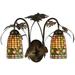 Meyda Lighting 2 - Light Oak Leaf & Acorn Armed Sconce Tiffany Glass/Metal in Brown/Red/Yellow | 12 H x 17.5 W x 8.5 D in | Wayfair 69227