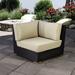 Madbury Road Salina Teak Patio Chair w/ Cushions Wicker/Rattan in Black/Brown/Gray | 30 H x 37 W x 37 D in | Wayfair SALI-CO