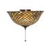 Meyda Lighting 3-Light 16" Flush Mount Glass in Brown/Green/Indigo | 6 H x 16 W x 16 D in | Wayfair 27437