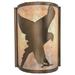 Meyda Lighting Flying Hawk 1-Light Right Wall Sconce Glass/Metal in Black/Brown/Gray | 12 H x 8 W x 4.5 D in | Wayfair 68188