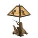 Meyda Lighting Duck Hunter w/ Dog 21" Table Lamp Glass/Metal in Brown | 21 H x 16 W x 16 D in | Wayfair 50401