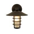 Meyda Lighting Antique Copper Colorful Outdoor Wall Lantern Brass/Glass/Metal in Brown | 11.25 H x 9.5 W x 12 D in | Wayfair 125905