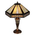 Meyda Lighting Diamond Mission 26.5" Table Lamp Glass in Black/Brown/Orange | 26.5 H x 21 W x 21 D in | Wayfair 139416