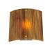 Meyda Lighting Metro Fusion 1 - Light Flush Mount Glass, Crystal in Brown/Yellow | 11 H x 11 W x 3.25 D in | Wayfair 119966