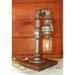 Williston Forge Haynie Industrial Little Edison 12" Arched Table Lamp Solid Wood in Brown | 12 H x 6 W x 6 D in | Wayfair