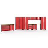 NewAge Products Bold Series 10 Piece Complete Garage Storage System Set in Red | 77.25 H x 236 W x 18 D in | Wayfair 56463