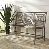 Latitude Run® Nicholls Bronze Modern Style Iron Garden Outdoor Bench Metal in Brown | 36 H x 53.5 W x 22.75 D in | Wayfair MCRR5997 28203589