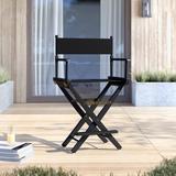 Latitude Run® Alyzon Folding Director Chair Solid Wood in Black | 39.25 H x 25 W x 19 D in | Wayfair 61A3DAFD2CB342C8AE13741AA27193AE