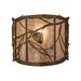 Meyda Lighting Whispering Pines 1-Light Flush Mounted Sconce, Copper in Brown/Gray | 9.75 H x 12 W x 4.5 D in | Wayfair 98133