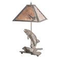 Meyda Lighting Leaping Trout 21" Table Lamp Metal in Gray | 21 H x 16 W x 16 D in | Wayfair 24231