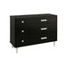 babyletto Lolly 6 Drawer 48" W Double Dresser in Black/Brown | 33.75 H x 48 W x 19 D in | Wayfair M9016BNX