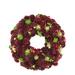 Northlight Seasonal and Gold Pine Cone & Ornament Artificial Christmas Wreath Unlit Burlap/Deco Mesh in Red | 9.5 H x 9.5 W x 2.5 D in | Wayfair