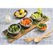 NMN Designs Ciocco 4 Piece Serving Bowl Set Wood/Stainless Steel in Brown/Gray | 24 H x 8.25 W x 4 D in | Wayfair CSB-H3