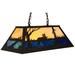 Meyda Lighting Old Forge 6-Light Pool Table Lights Geometric Pendant Glass in Black/Blue/Yellow | 20 H x 33 W x 17 D in | Wayfair 142396