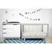 babyletto Hudson 3-in-1 Convertible Crib Wood in Gray/White | 35 H x 29.75 W in | Wayfair M4201GW